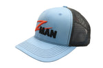 ZMAN PREMIUM TRUCKER CAP LIGHT BLUE/CHARCOAL